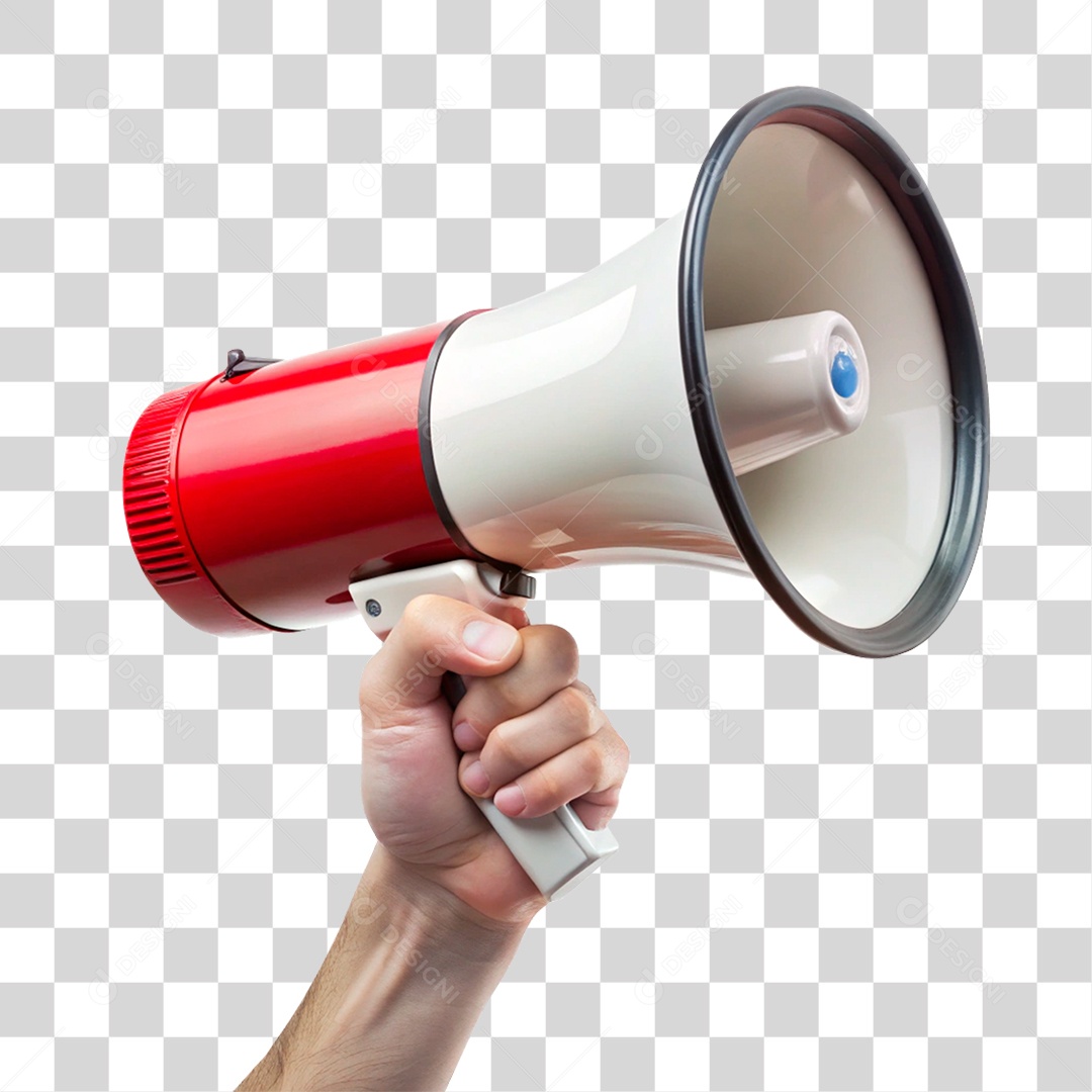 Mão Segurando Megafone PNG Transparente