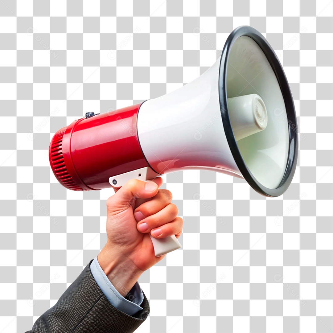 Mão Segurando Megafone PNG Transparente