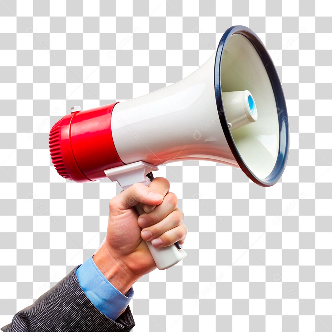 Mão Segurando Megafone PNG Transparente