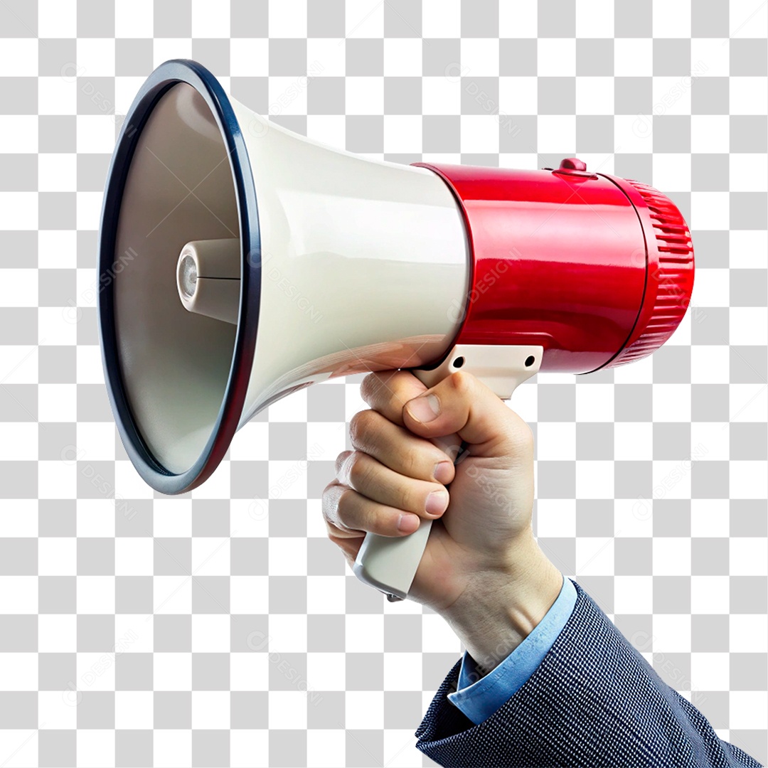 Mão Segurando Megafone PNG Transparente