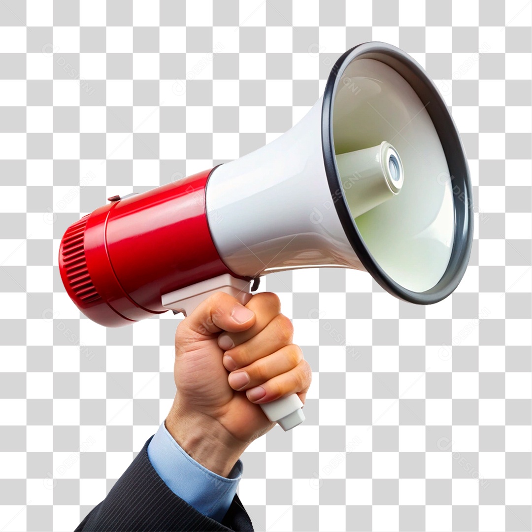 Mão Segurando Megafone PNG Transparente