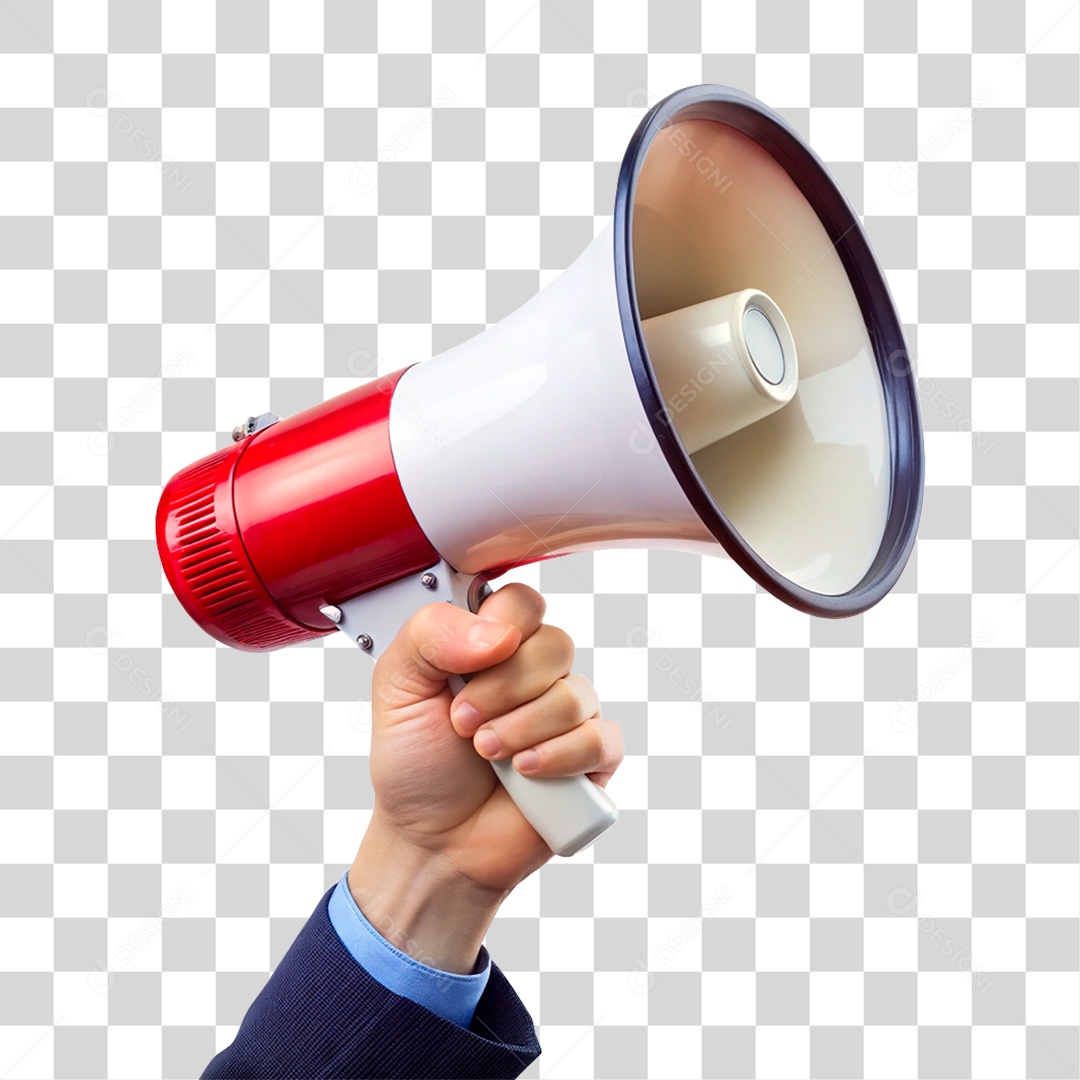 Mão Segurando Megafone PNG Transparente