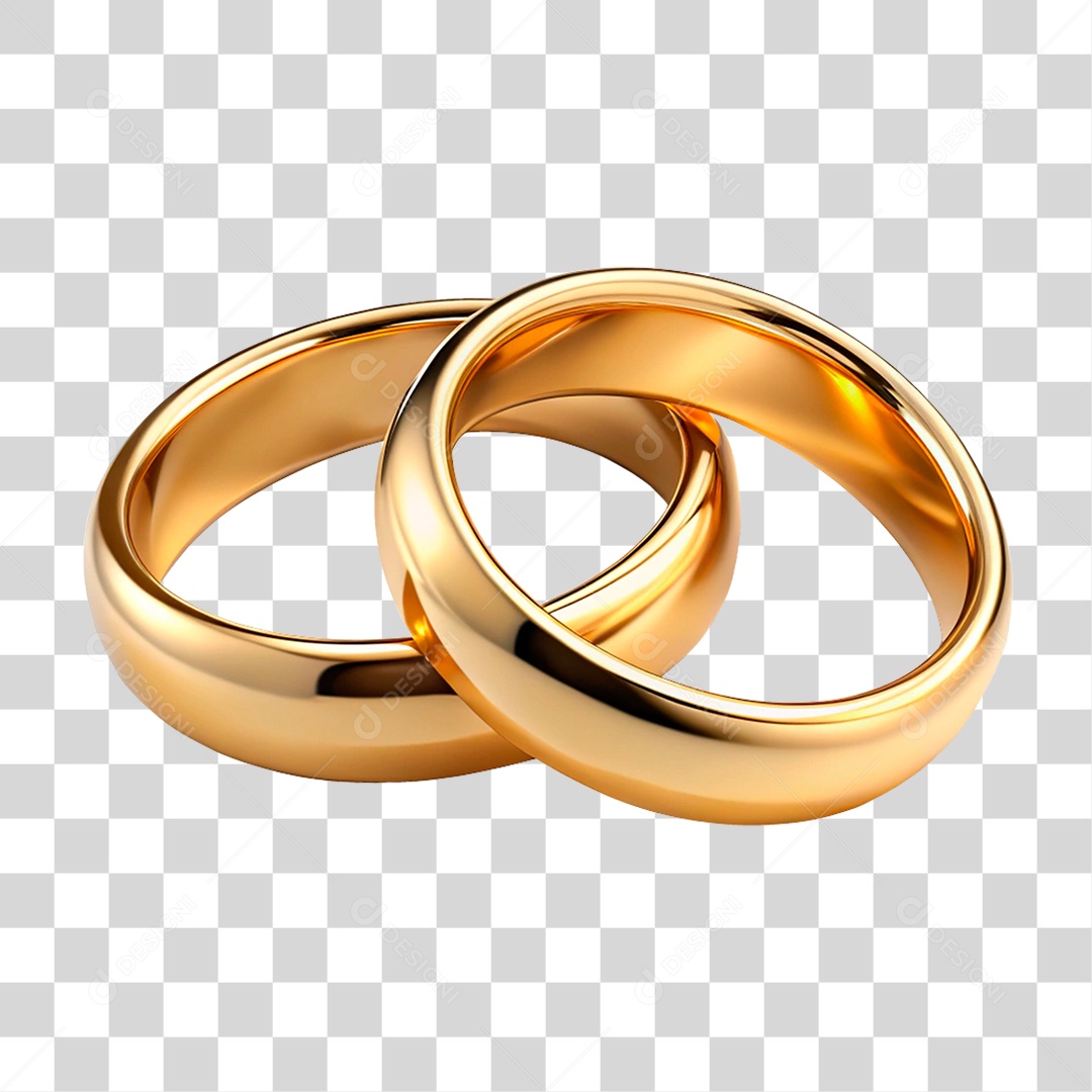 Par de Alianças PNG Transparente
