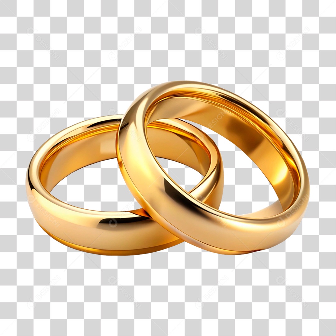 Par de Alianças PNG Transparente