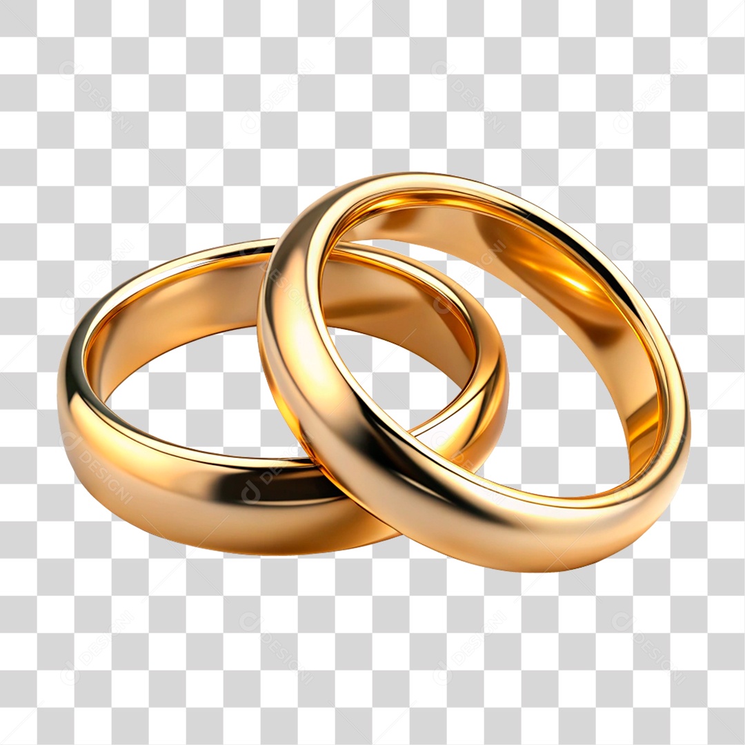 Par de Alianças PNG Transparente