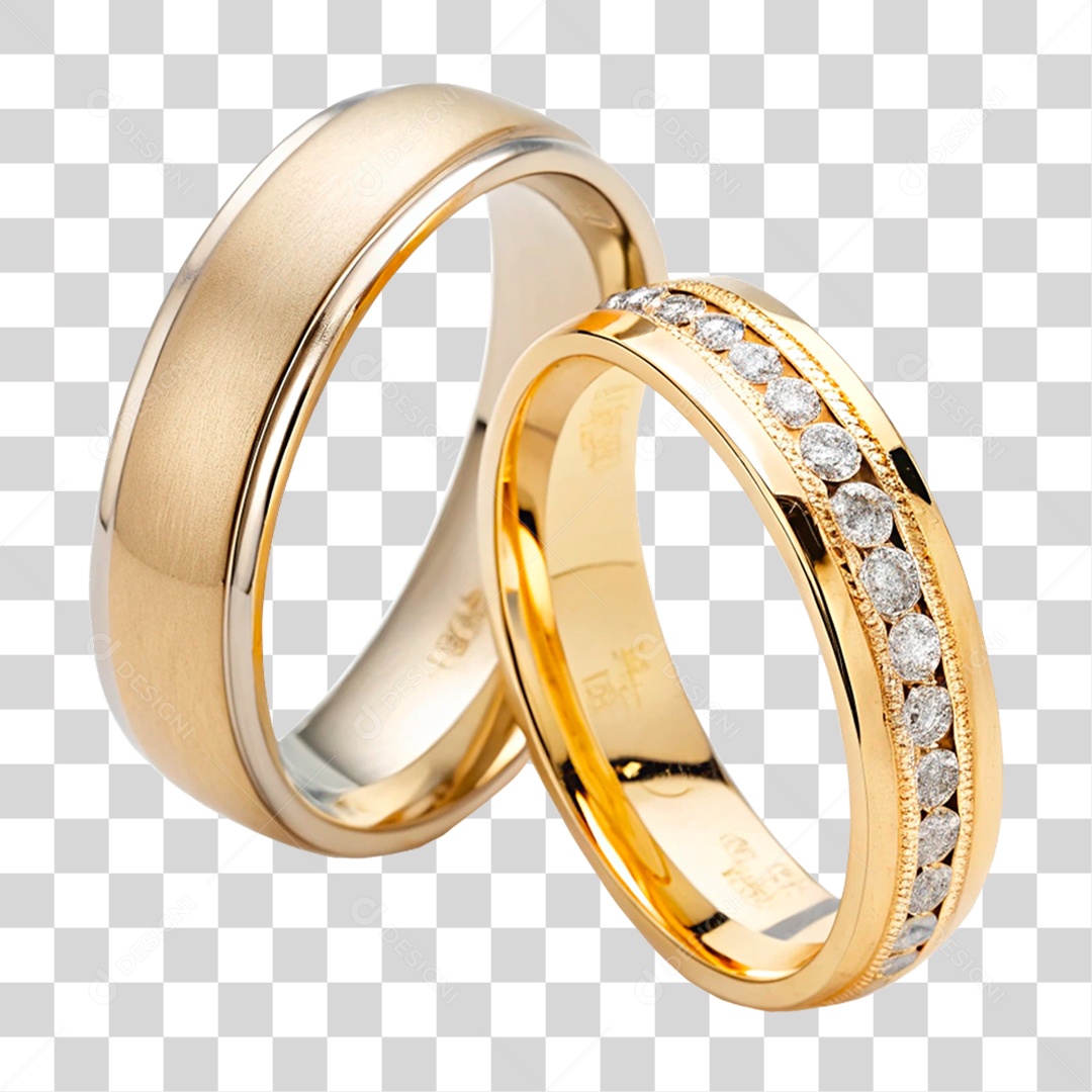 Par de Alianças PNG Transparente