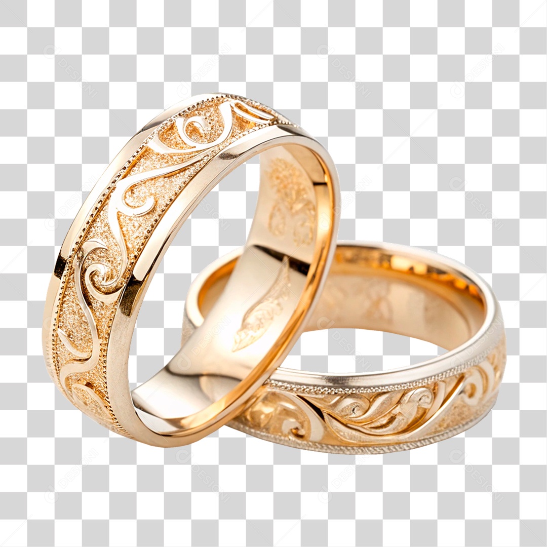 Par de Alianças PNG Transparente