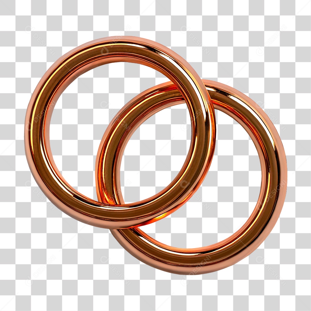 Par de Alianças PNG Transparente