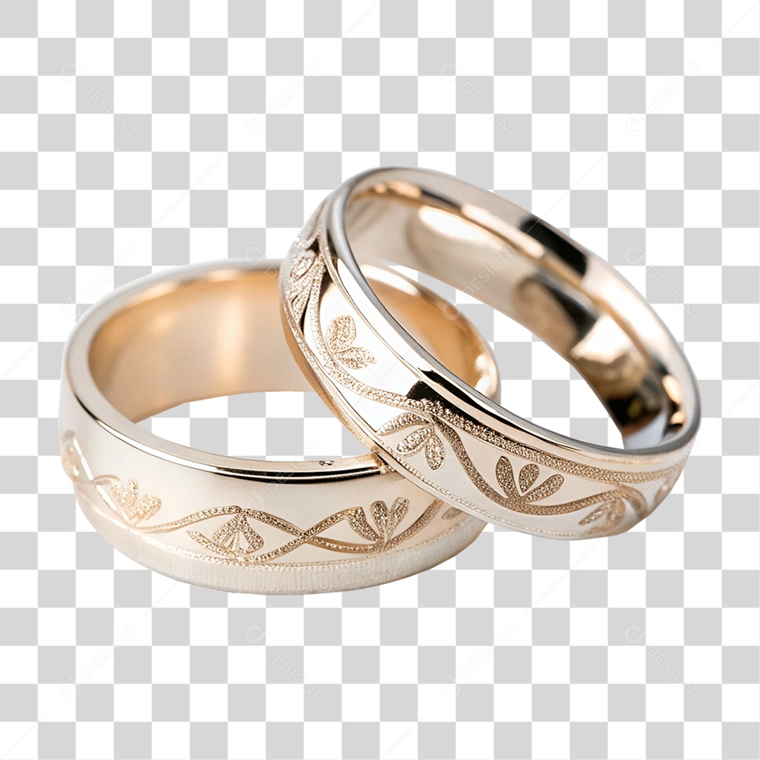 Par de Alianças PNG Transparente