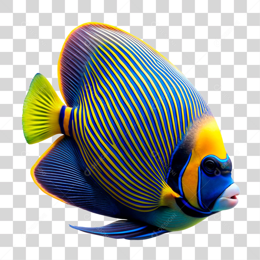 Peixe Imperador PNG Transparente