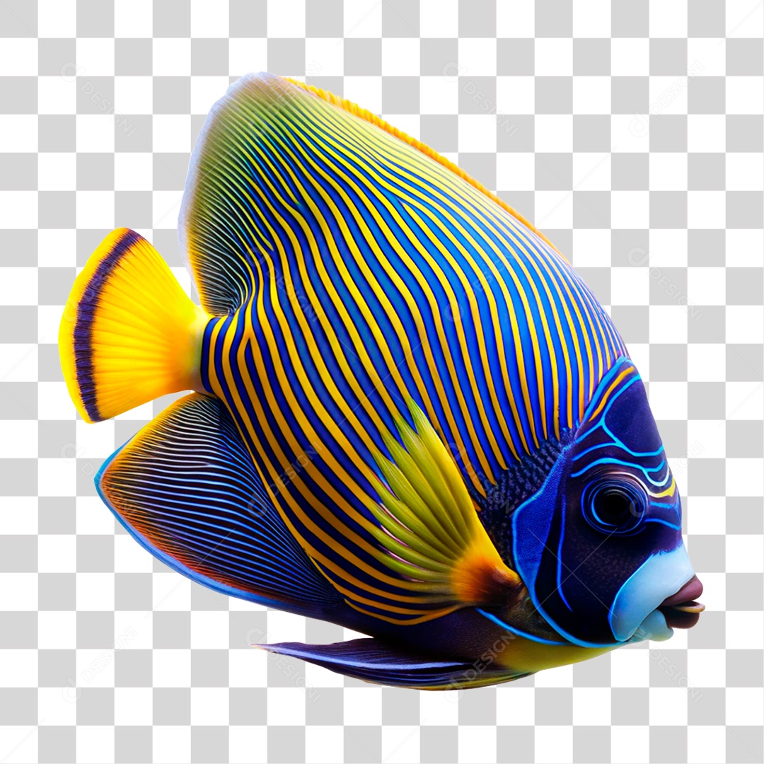 Peixe Imperador PNG Transparente