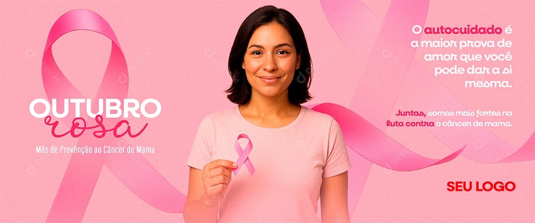 Outubro Rosa Banner Social Media Grátis PSD