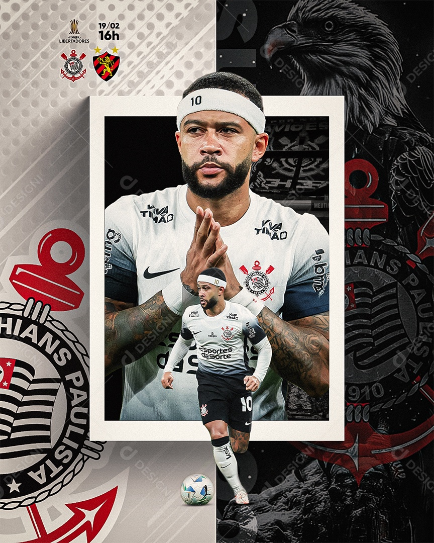 Corinthians X Sport Social Media PSD Editável