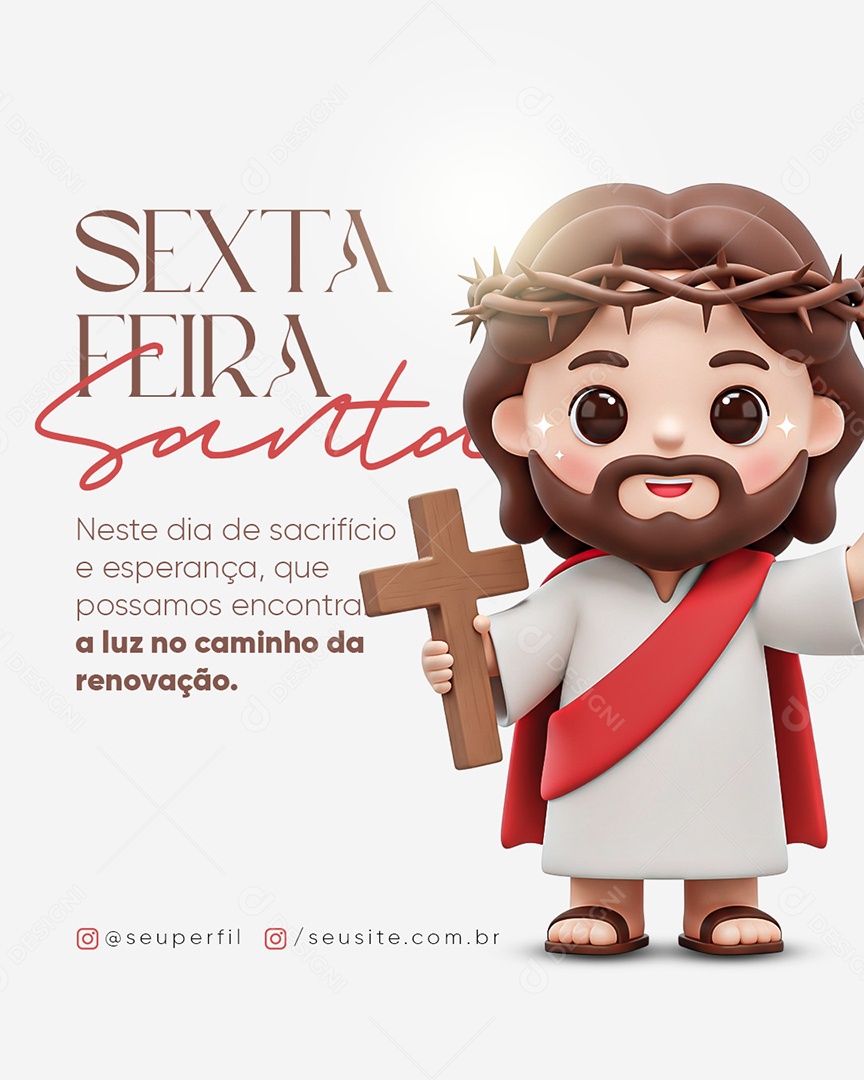 Sexta-feira Santa Social Media PSD Editável