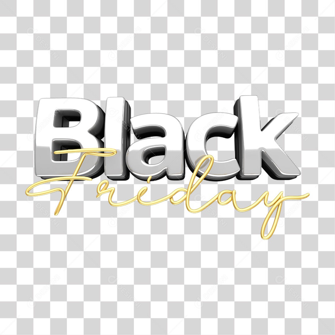 Selo 3D Black Friday PNG Transparente