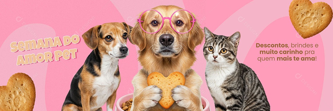 Campanha Semana do Amor Pet  Social media PSD Editável
