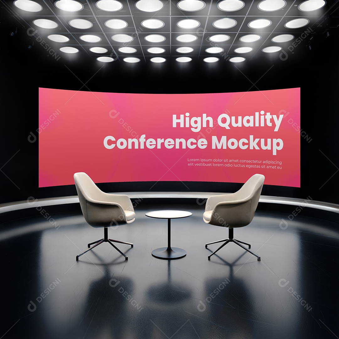 Mockup Espaço de Conferência PSD Editável
