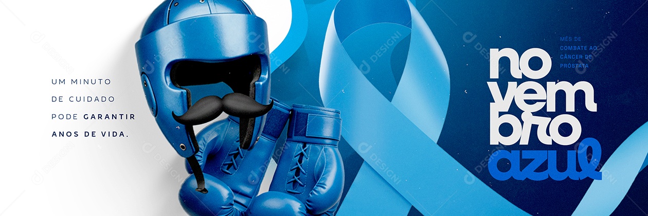 Carrossel Novembro Azul Um Minuto de Cuidado Pode Garantir Anos de Vida Social Media PSD Editável