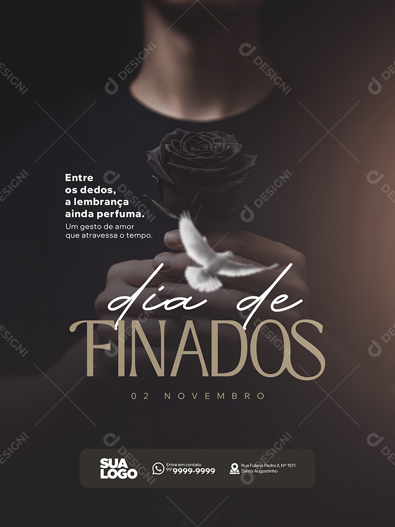 Dia de Finados 02 de Novembro Social Media PSD Editável