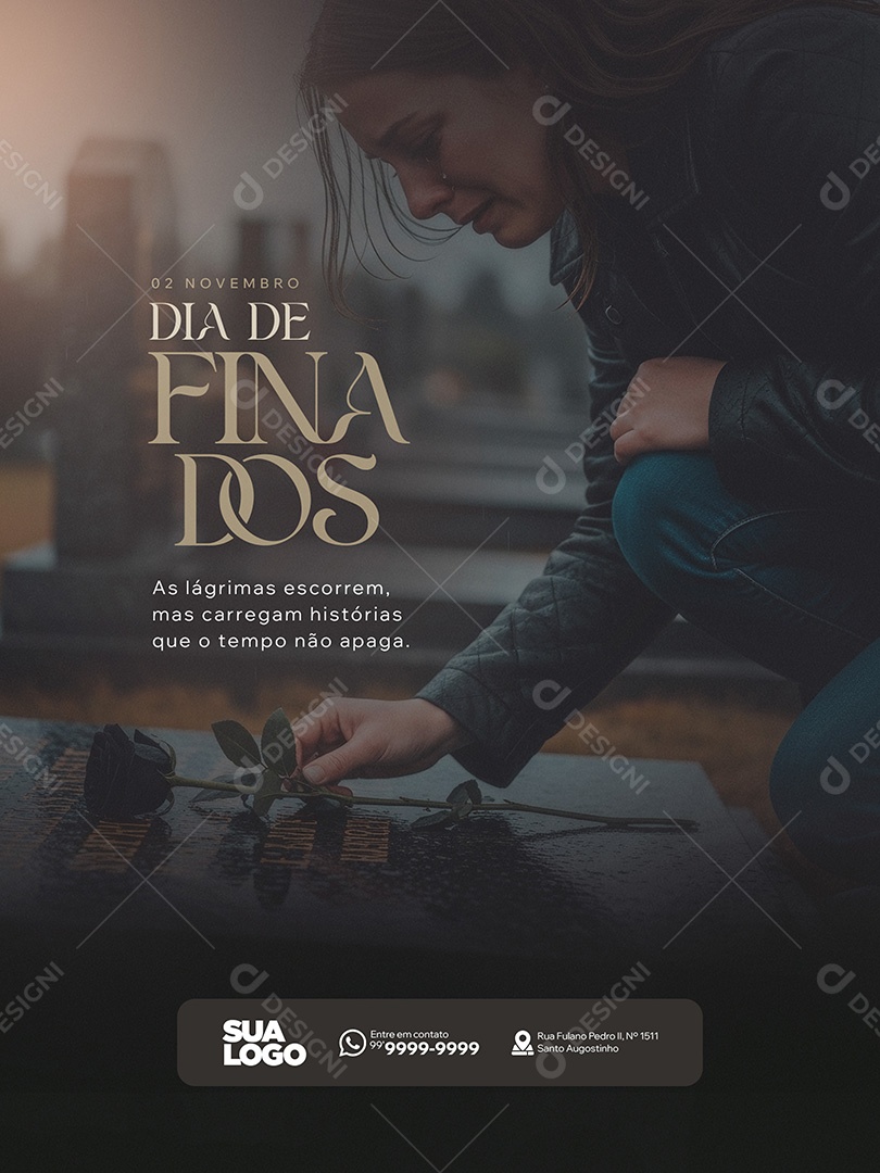Dia de Finados 02 de Novembro Social Media PSD Editável