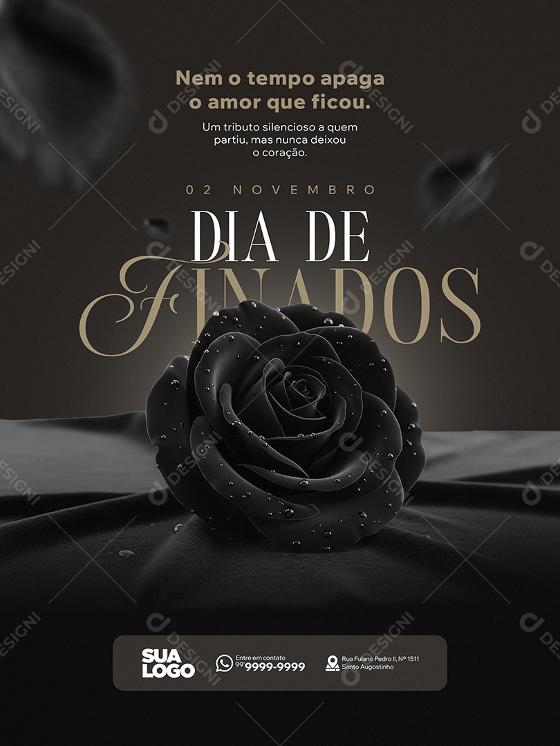 Dia de Finados 02 de Novembro Social Media PSD Editável
