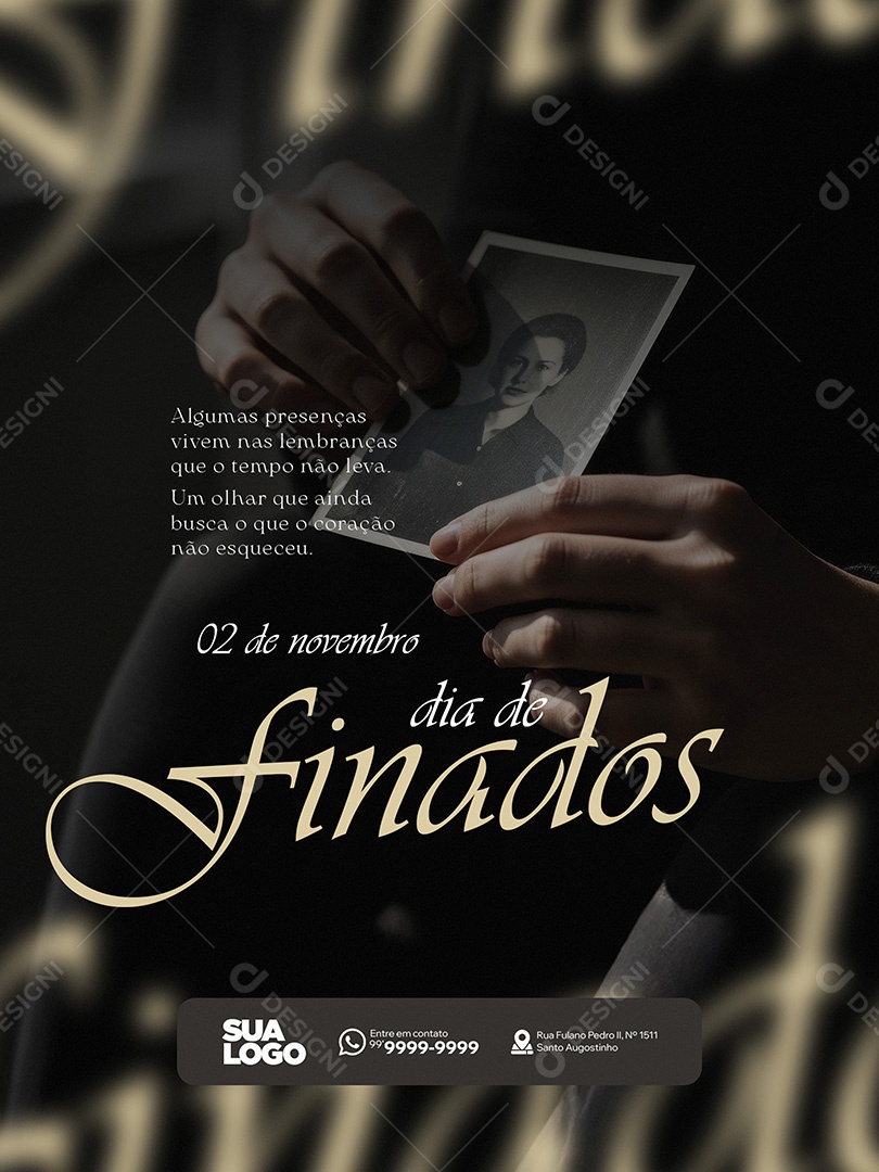 Dia de Finados 02 de Novembro Social Media PSD Editável