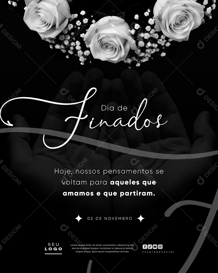 Dia de Finados 02 de Novembro Social Media PSD Editável