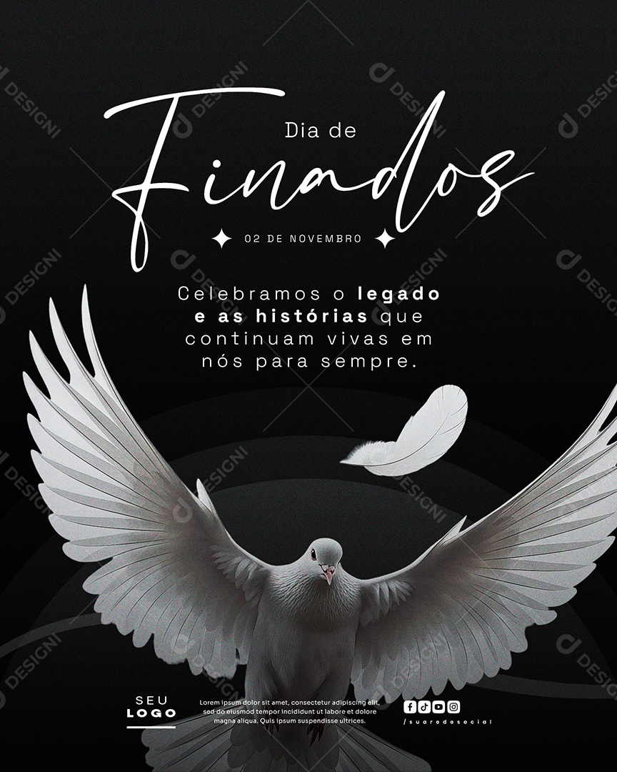 Dia de Finados 02 de Novembro Social Media PSD Editável