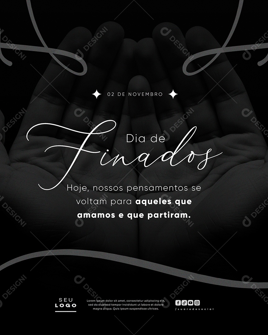 Dia de Finados 02 de Novembro Social Media PSD Editável