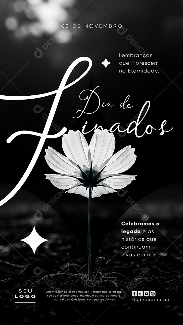Story Dia de Finados 02 de Novembro Social Media PSD Editável