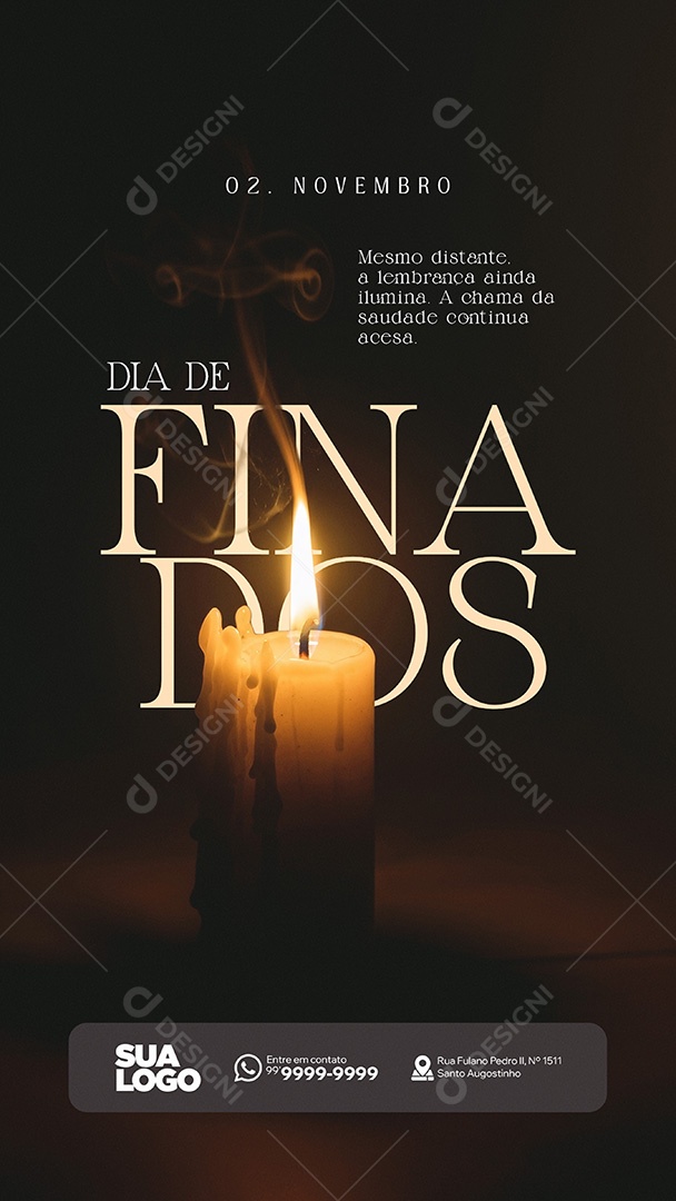 Dia de Finados 02 de Novembro Social Media PSD Editável