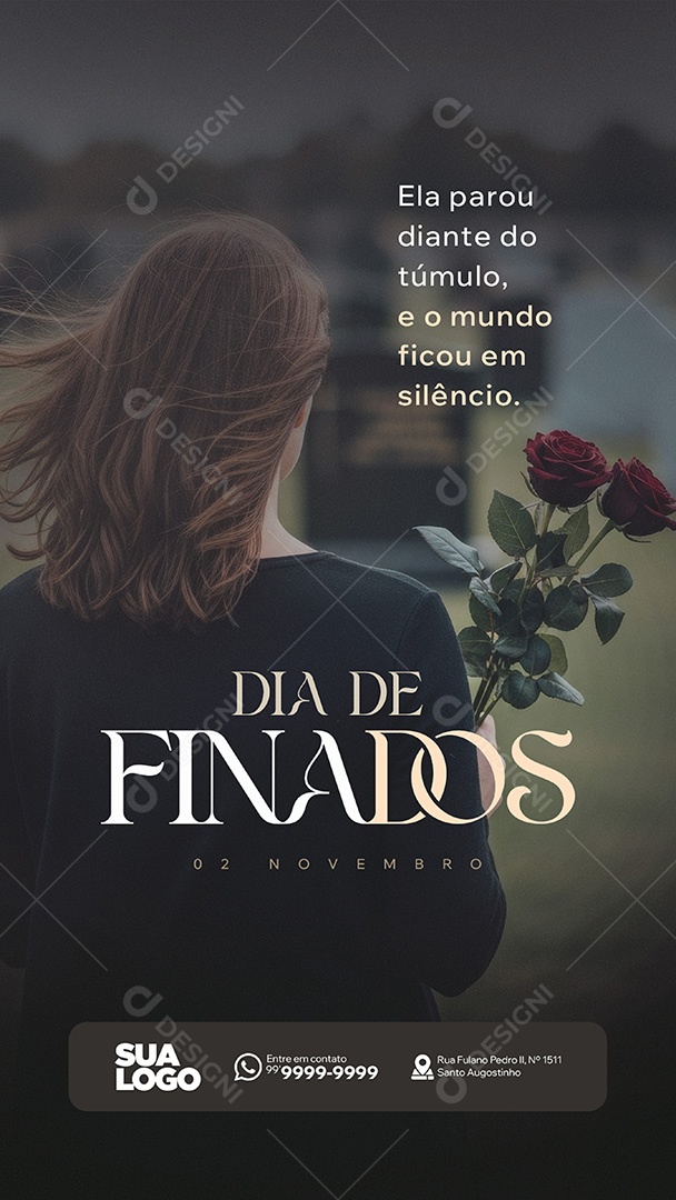 Story Dia de Finados 02 de Novembro Social Media PSD Editável