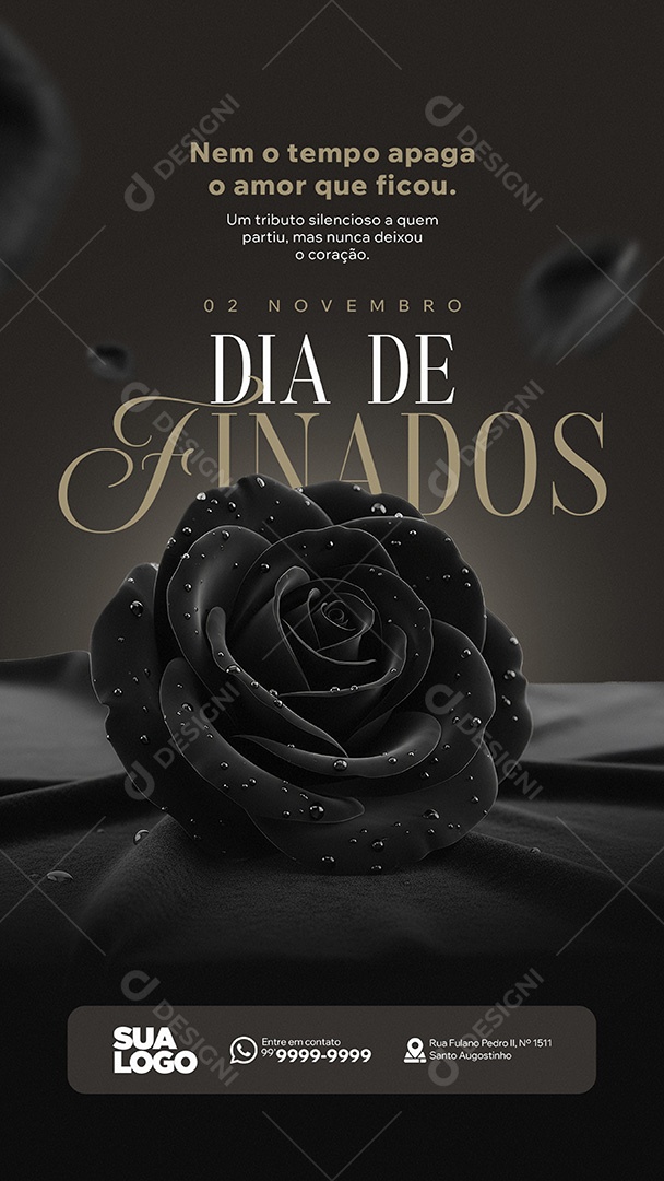 Story Dia de Finados 02 de Novembro Social Media PSD Editável