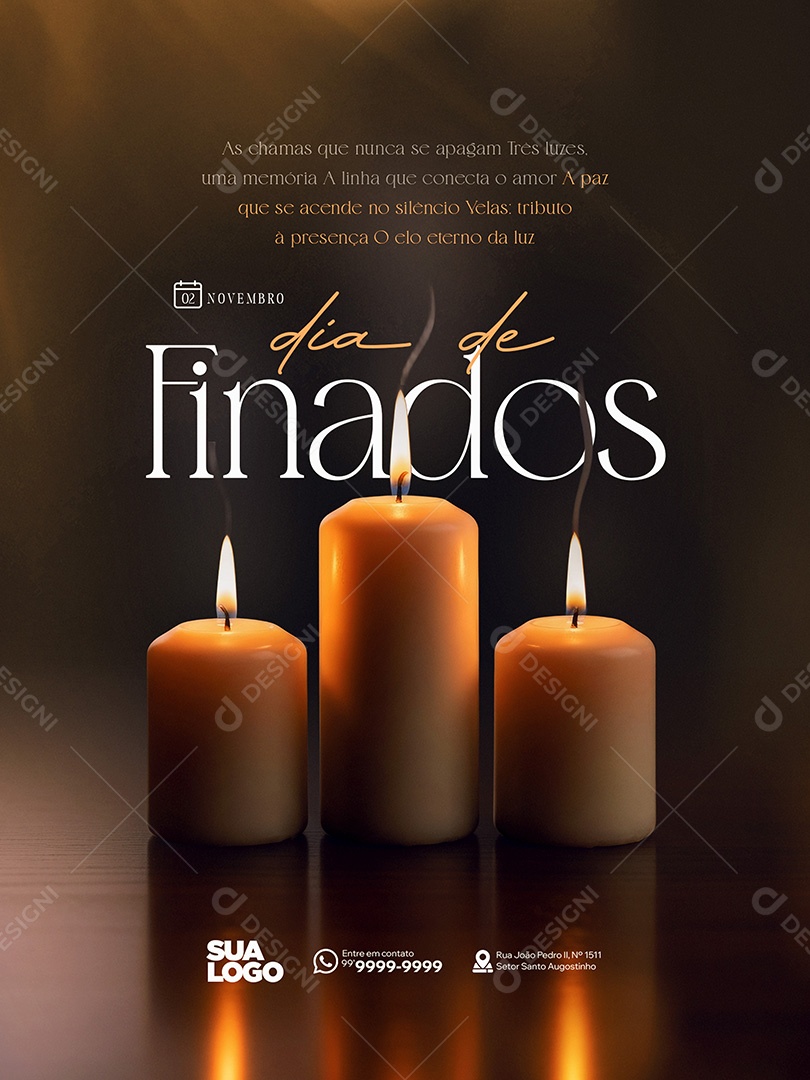 Dia de Finados 02 de Novembro Social Media PSD Editável