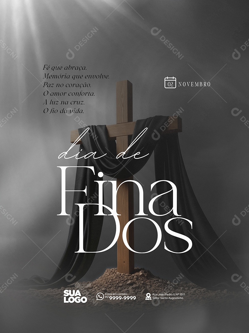 Dia de Finados 02 de Novembro Social Media PSD Editável