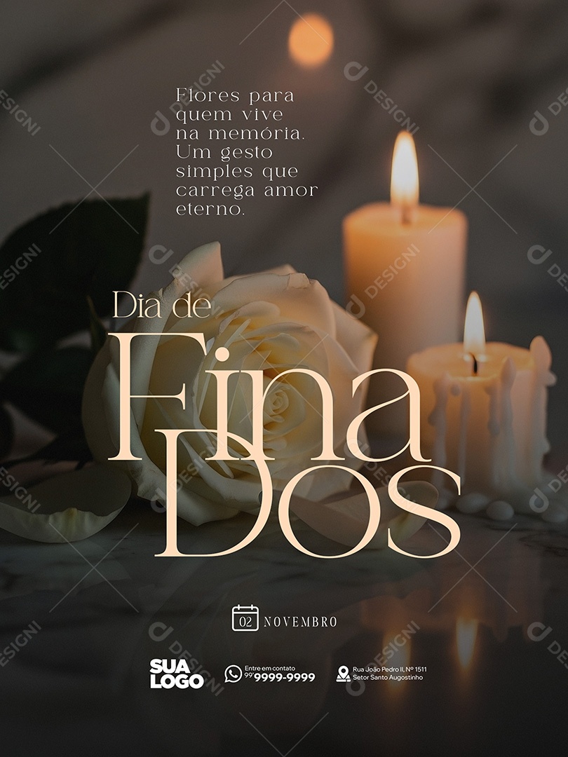 Dia de Finados 02 de Novembro Social Media PSD Editável