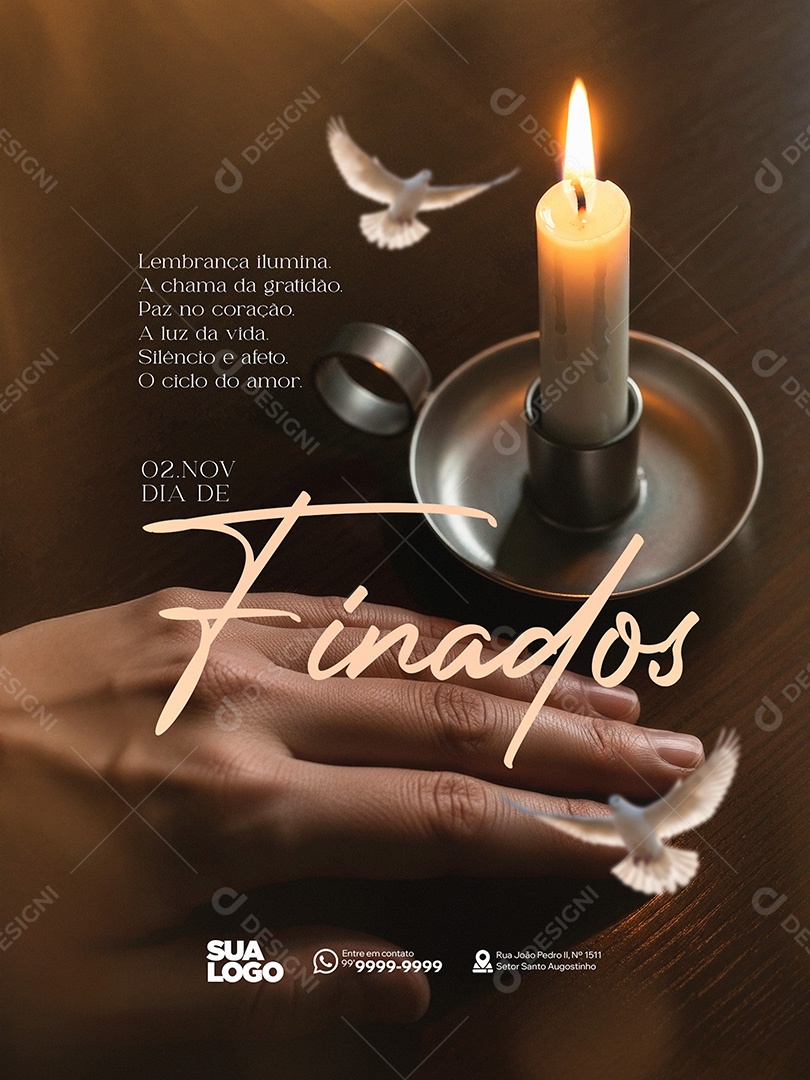 Dia de Finados 02 de Novembro Social Media PSD Editável