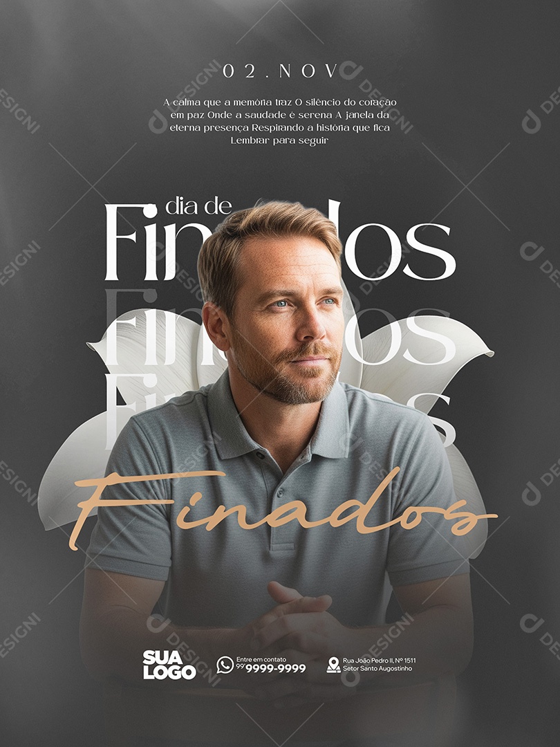 Dia de Finados 02 de Novembro Social Media PSD Editável