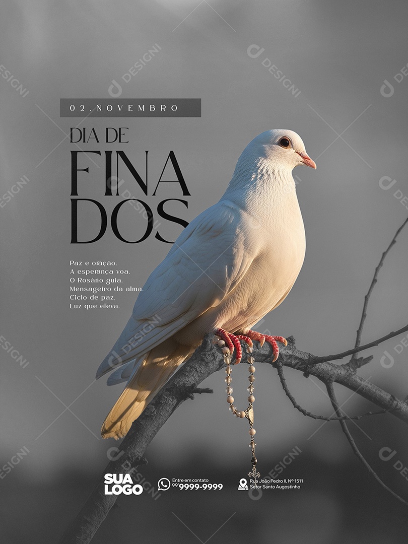 Dia de Finados 02 de Novembro Social Media PSD Editável