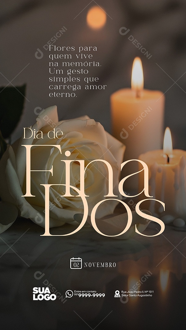 Story Dia de Finados 02 de Novembro Social Media PSD Editável