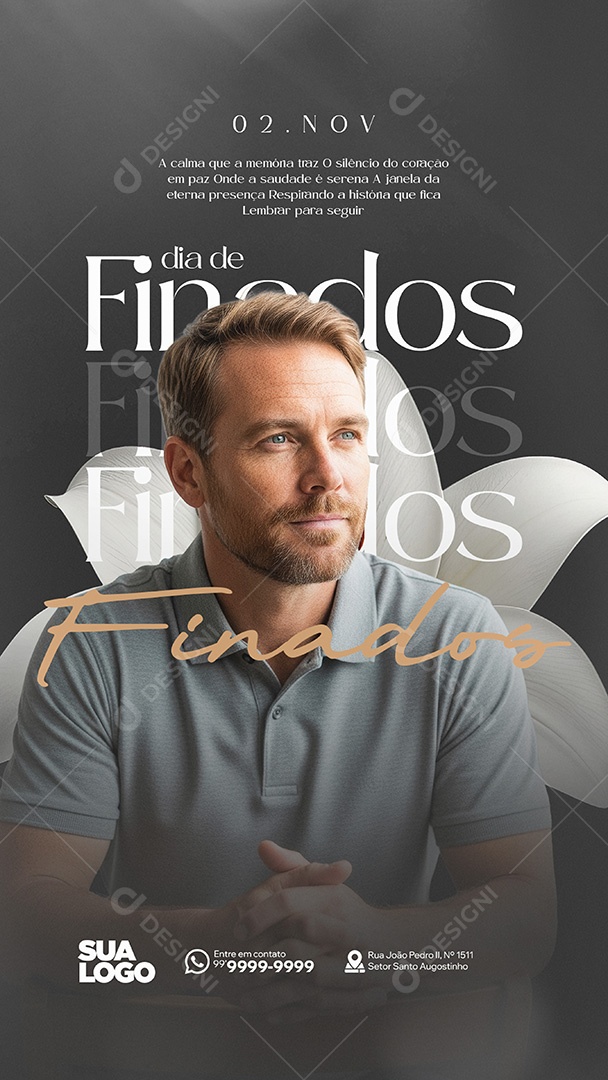 Story Dia de Finados 02 de Novembro Social Media PSD Editável