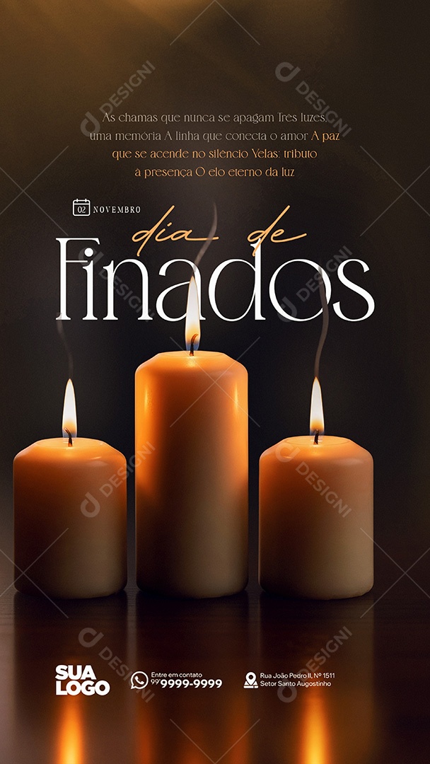 Story Dia de Finados 02 de Novembro Social Media PSD Editável