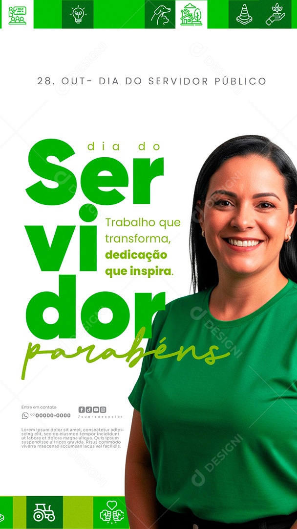 Story Dia do Servidor Público 28 de Outubro Social Media PSD Editável