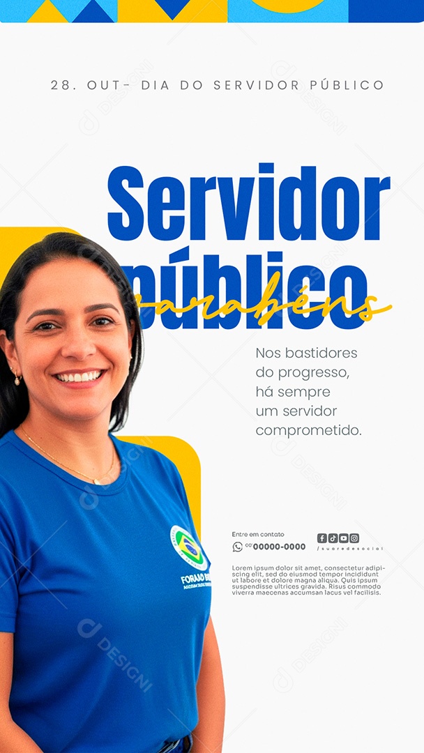 Story Dia do Servidor Público 28 de Outubro Social Media PSD Editável