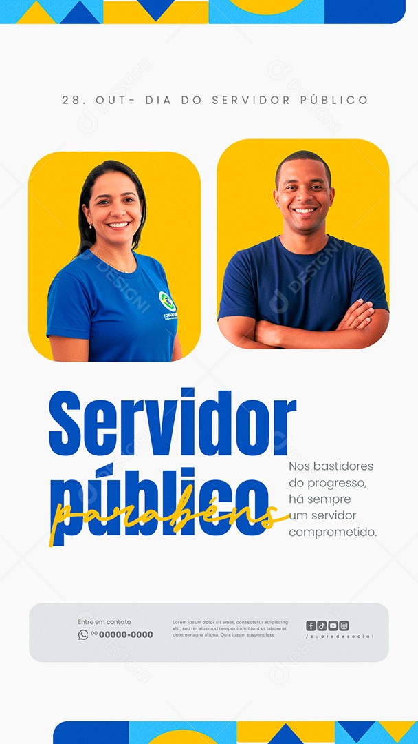 Story Dia do Servidor Público 28 de Outubro Social Media PSD Editável
