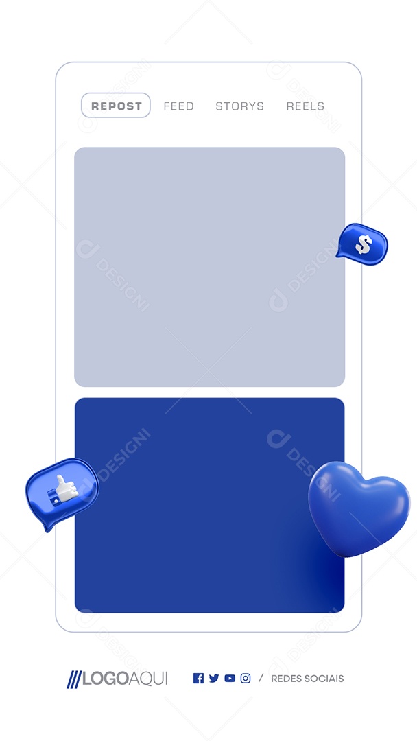 Repost Story Seguradora Seguro Social Media PSD Editável