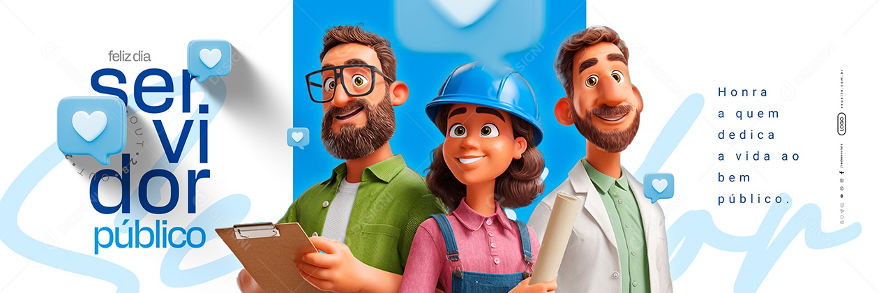Carrossel Feliz Dia do Servidor Público 28 de Outubro Social Media PSD Editável