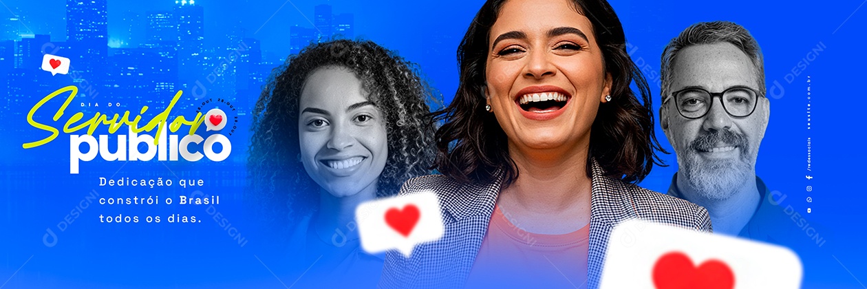 Carrossel Dia do Servidor Público 28 de Outubro Social Media PSD Editável