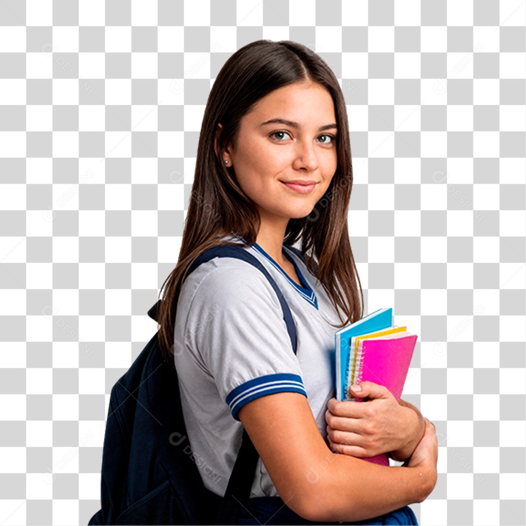 Jovem Estudante PNG Transparente