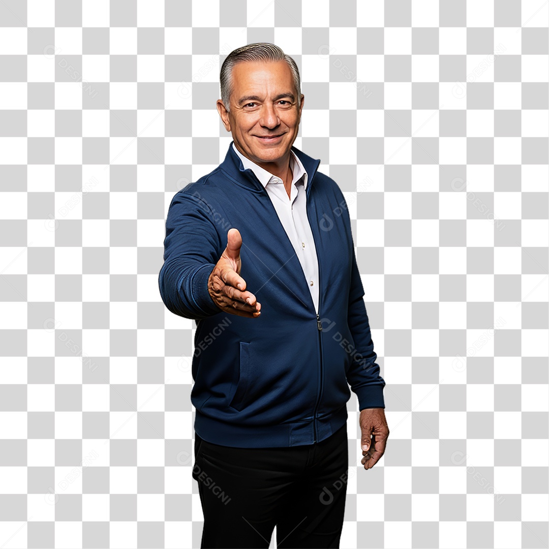 Homem de Camisa Azul para Conscientização de Novembro Azul PNG Transparente